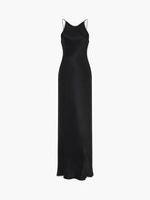 Einfarbiges, rückenfreies, langes Kleid